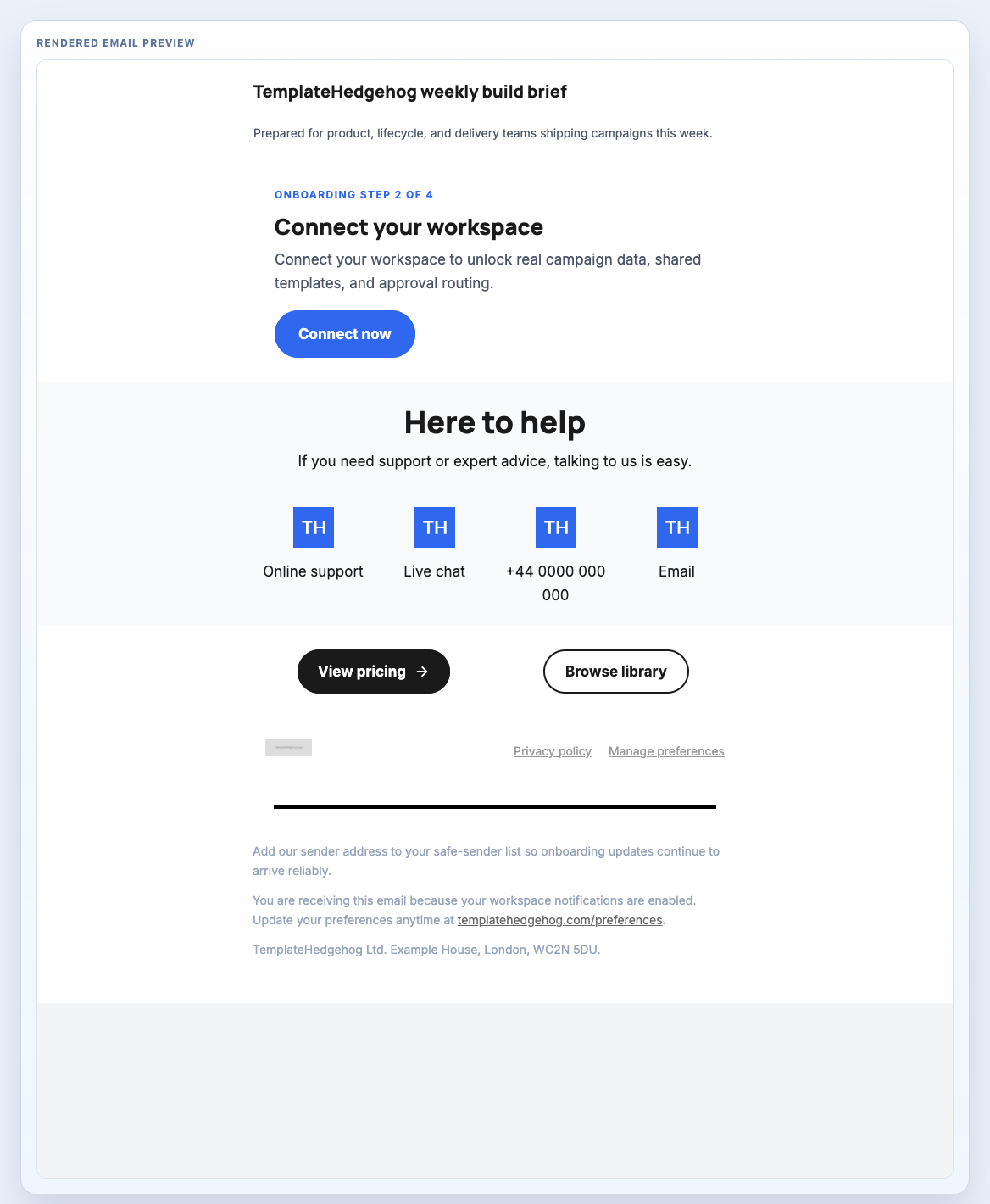 Onboarding Step System preview