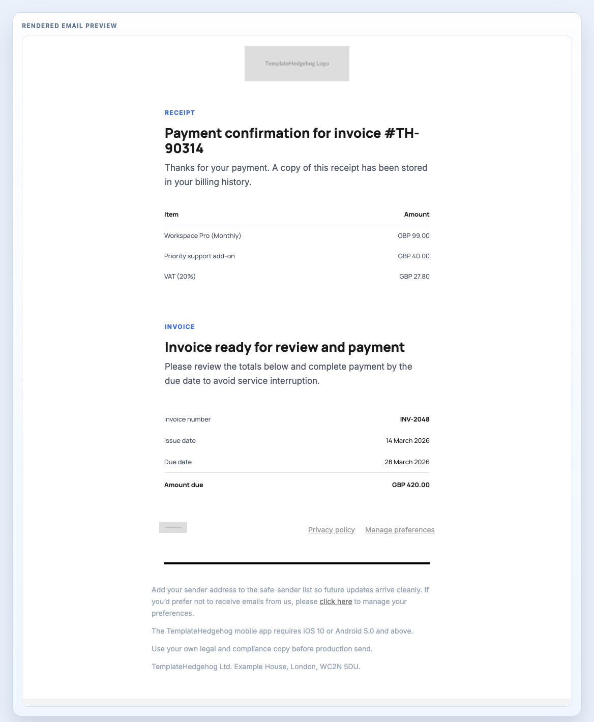 Receipt System preview